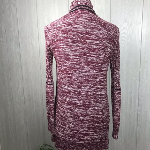 Volcom maroon knit button front sweater jacket - Picture 5 of 8